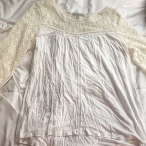 medium charlotte russe flowy white long sleeve